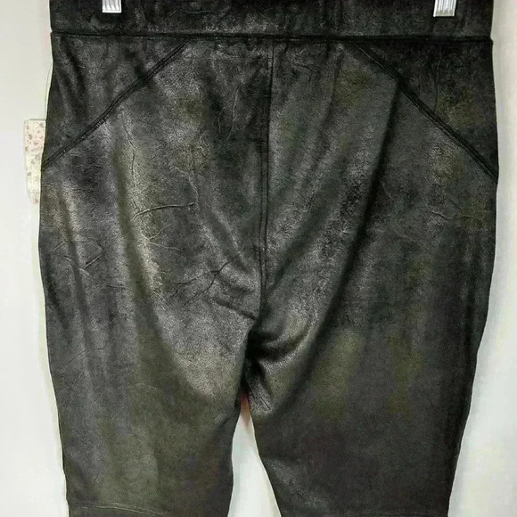 NWT! Free People Midnight Vegan Suede Faux Leather Stretch Leggings - Picture 7 of 8